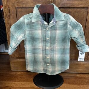 Green Plaid Kids Shirt by OshKosh B'gosh